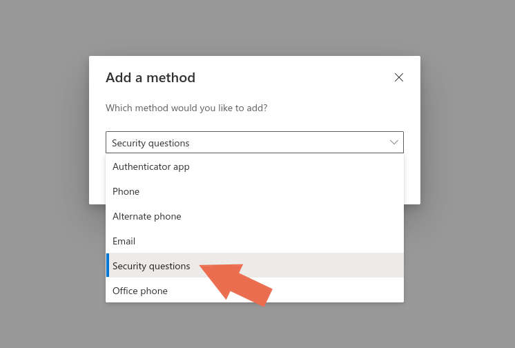 Select Security Questions